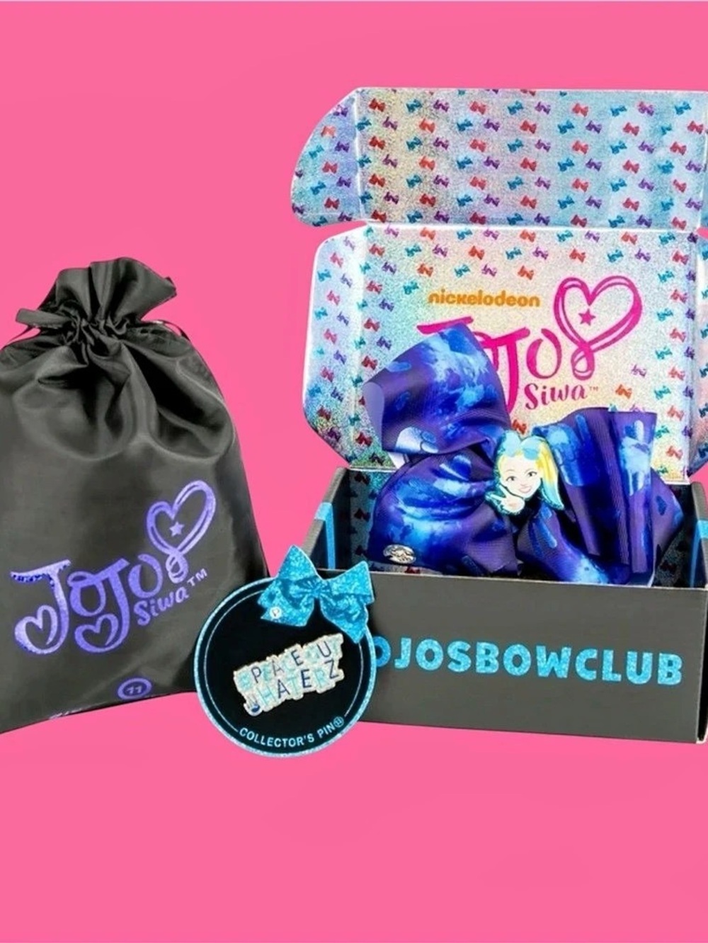 JoJo Siwa JoJo's Bow Club September Blue Bow Blue Bow Set New